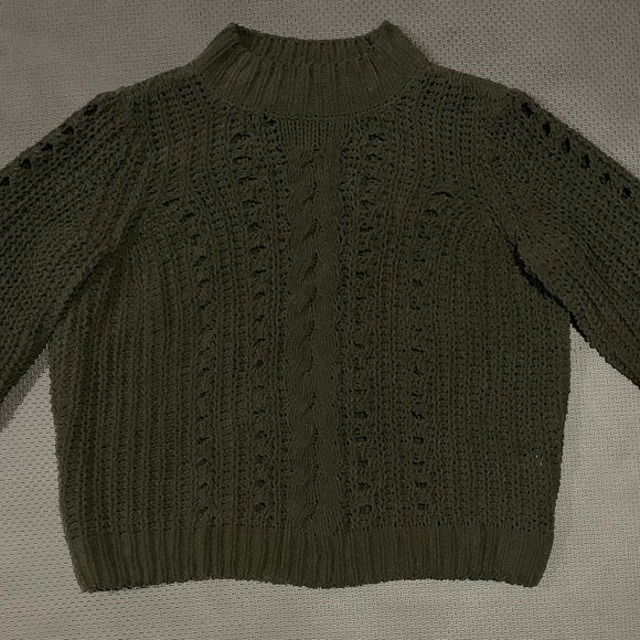 Women's Green Vera Moda Turtleneck Sweater - Picture 1 of 1